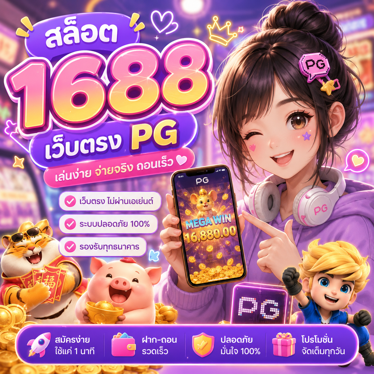 สล็อต 1688 เว็บตรง pg