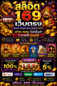 สล็อต 169 เว็บตรง เกมออนไลน์ยุคใหม่ โหลดไว เล่นลื่น รองรับมือถือ