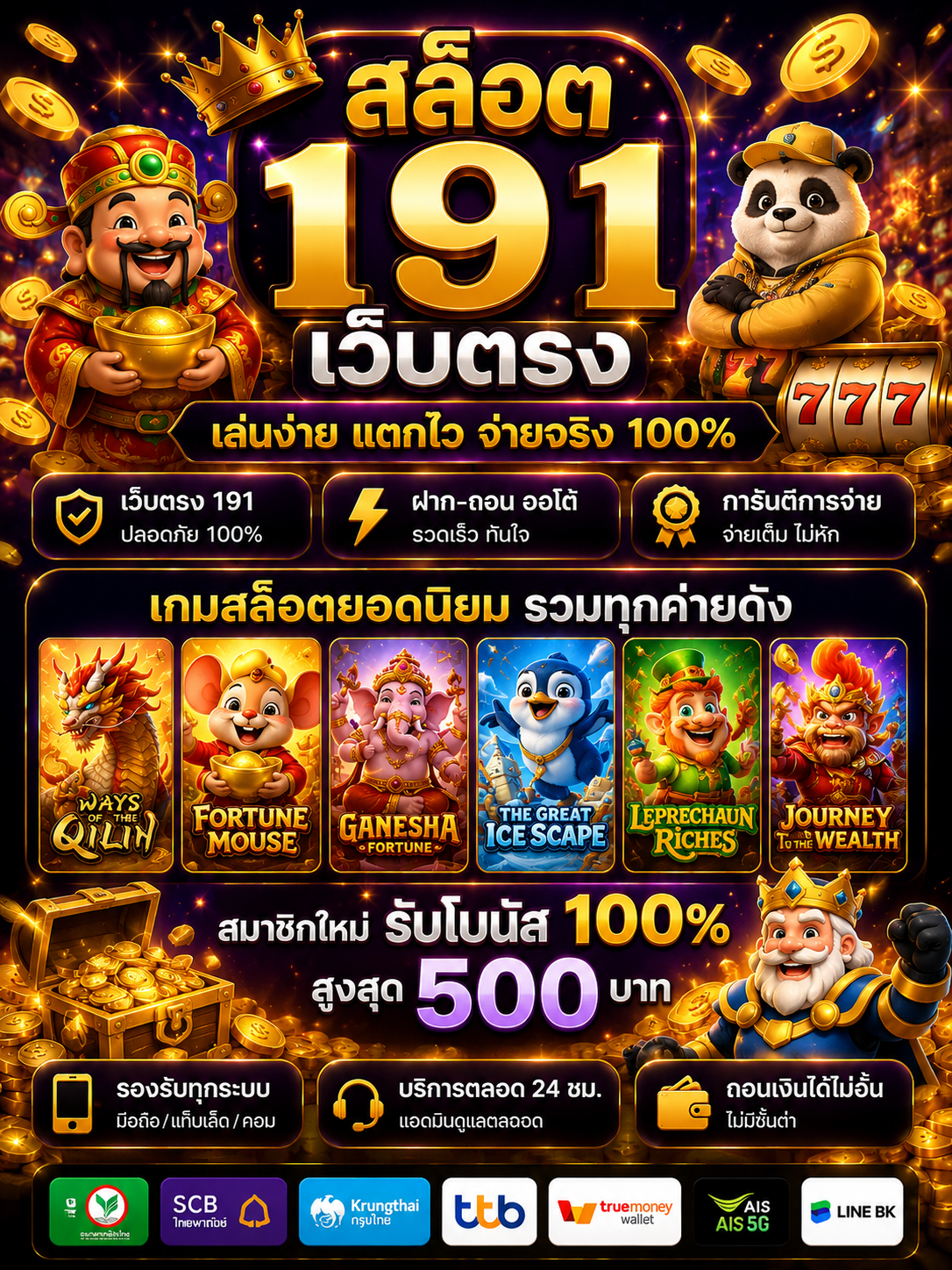 สล็อต 191 เว็บตรง เกมออนไลน์ยุคใหม่ โหลดไว เล่นลื่น รองรับมือถือ