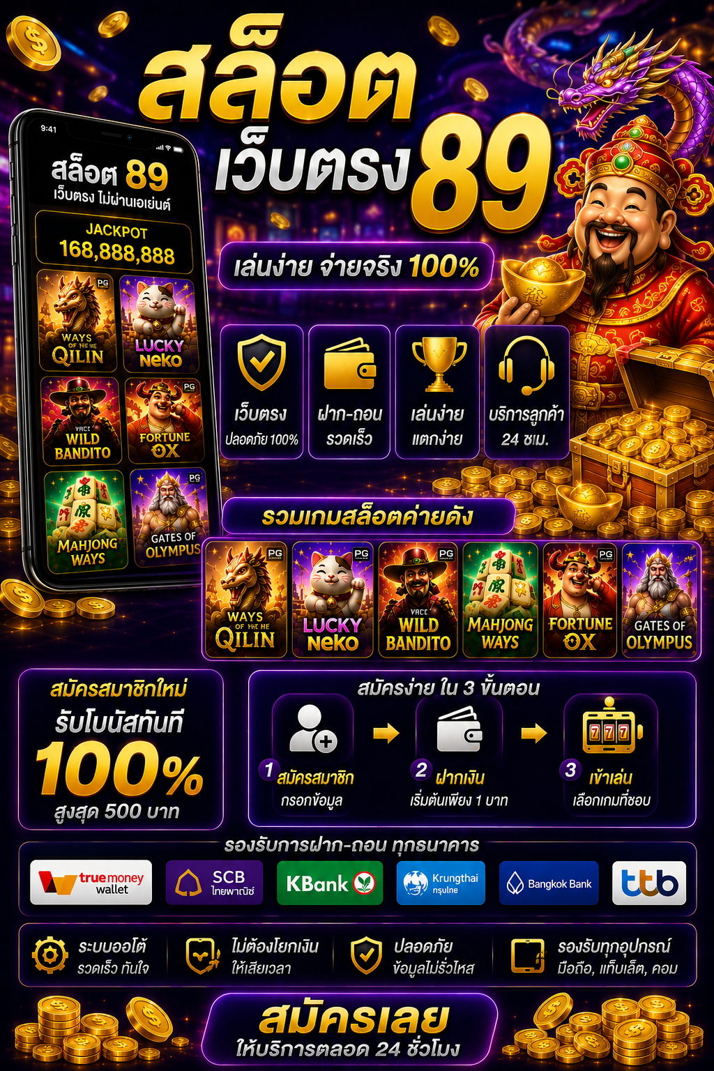 สัมผัสประสบการณ์ใหม่กับ สล็อต เว็บตรง 89 ระบบทันสมัย เล่นง่าย โหลดเร็ว รองรับทุกอุปกรณ์ พร้อมกราฟิกสมจริงและความบันเทิง