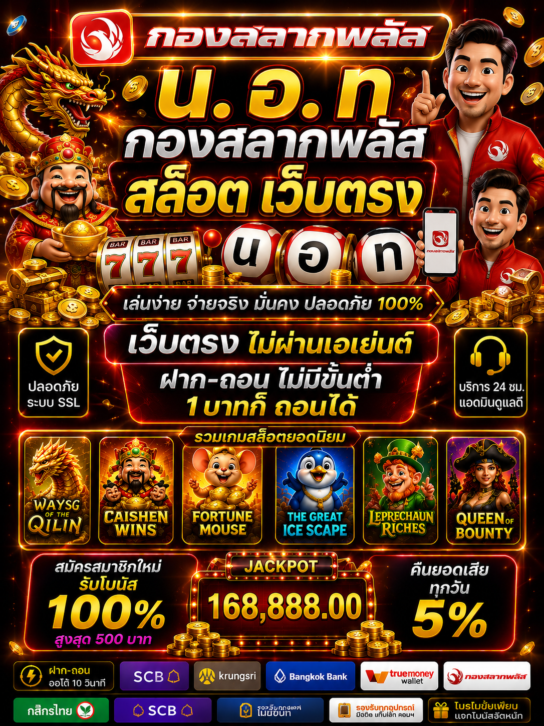 สัมผัสประสบการณ์ใหม่กับ น. อ. ท กองสลากพลัส สล็อต เว็บตรง ระบบทันสมัย เล่นง่าย โหลดเร็ว รองรับทุกอุปกรณ์