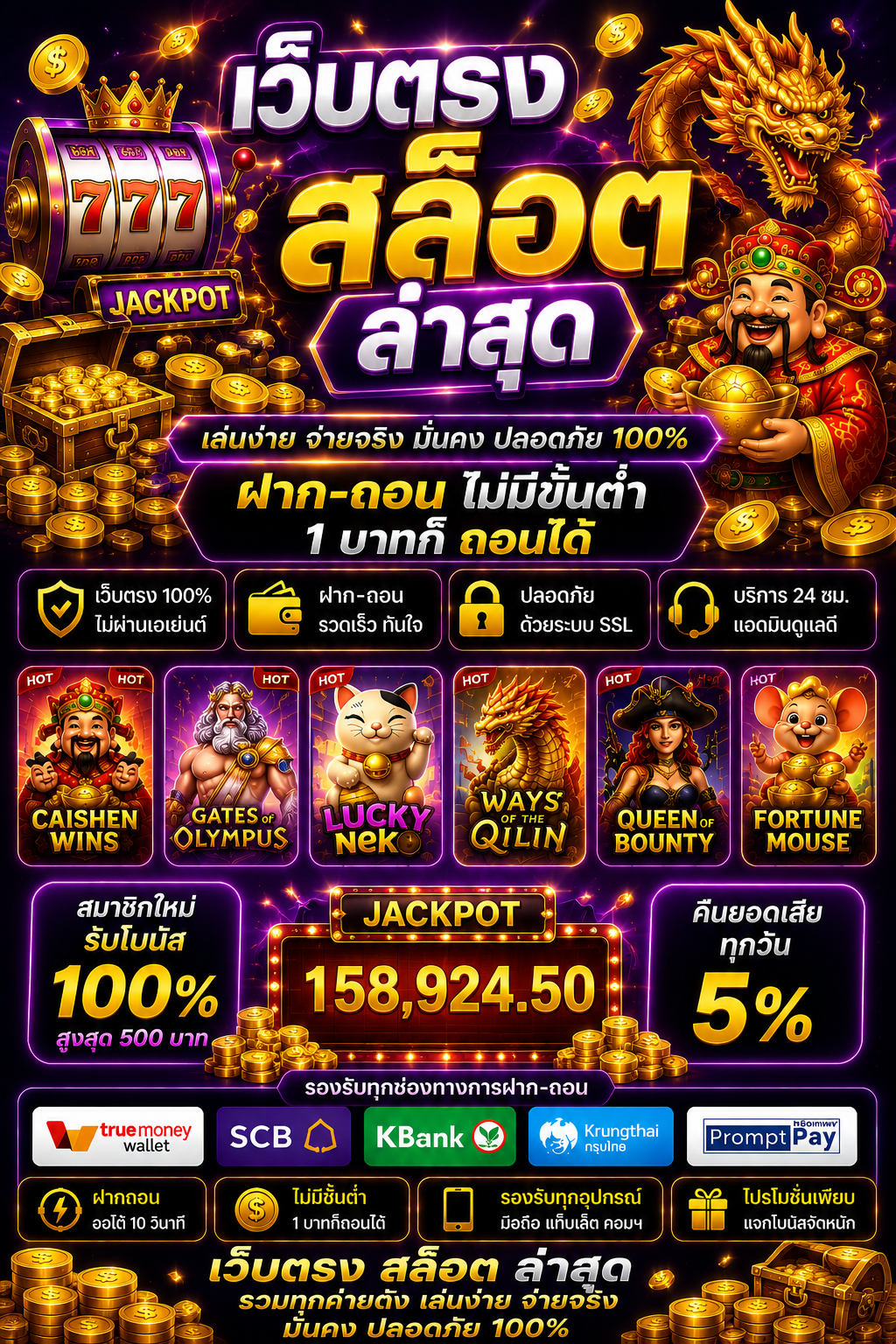 เปิดประสบการณ์ใหม่กับ เว็บตรง สล็อต ล่าสุด ระบบทันสมัย เล่นง่าย โหลดเร็ว รองรับทุกอุปกรณ์ พร้อมกราฟิกสมจริงและความบันเทิงออน