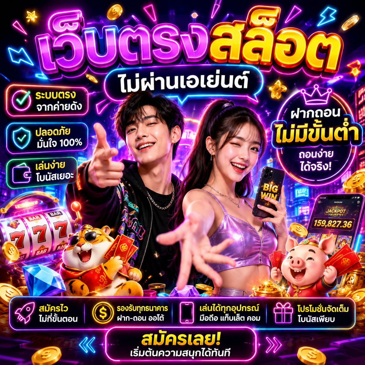เว็บตรงสล็อต ไม่ผ่านเอเย่นต์ ฝากถอนไม่มีขั้นต่ำ