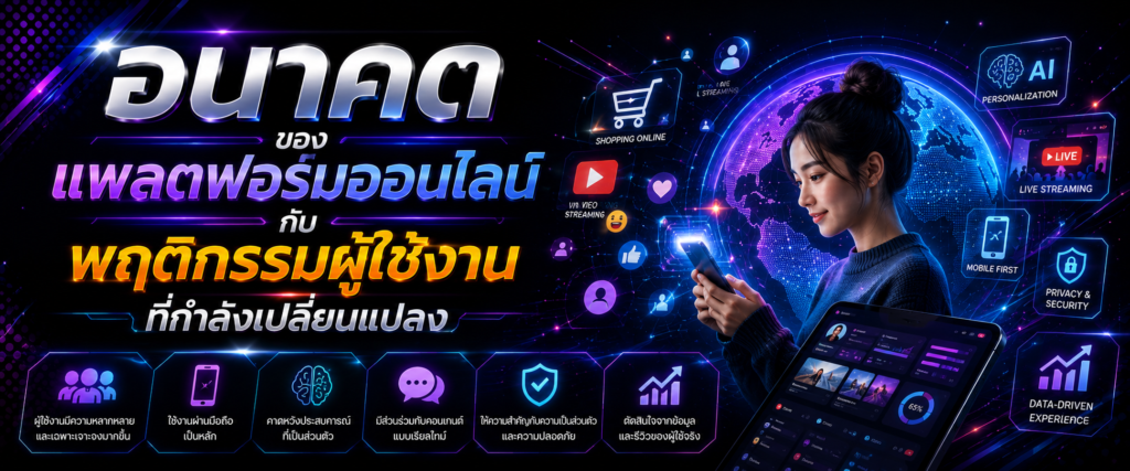 อนาคตของแพลตฟอร์มออนไลน์กับพฤติกรรมผู้ใช้งานที่กำลังเปลี่ยนแป