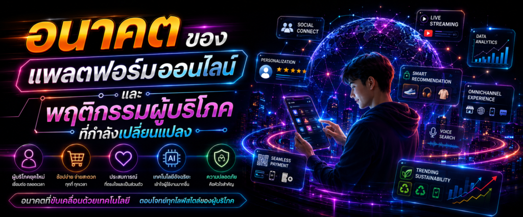 อนาคตของแพลตฟอร์มออนไลน์และพฤติกรรมผู้บริโภคที่กำลังเปลี่ยนแปลง