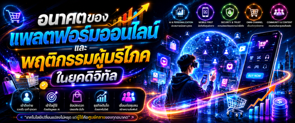 อนาคตของแพลตฟอร์มออนไลน์และพฤติกรรมผู้บริโภคในยุคดิจิทัล