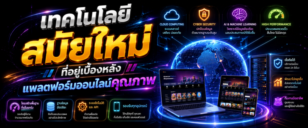 เทคโนโลยีสมัยใหม่ที่อยู่เบื้องหลังแพลตฟอร์มออนไลน์คุณภาพ