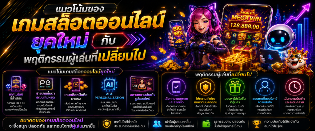 แนวโน้มของเกมสล็อตออนไลน์ยุคใหม่ กับพฤติกรรมผู้เล่นที่เปลี่ยนไป​​